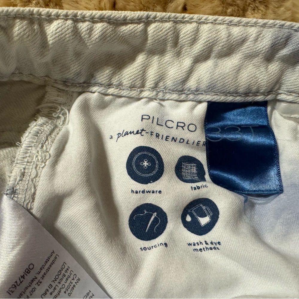 Pilcro and the Letterpress Blue and White Bleach Tye Dye Cropped Jeans - Picture 14 of 15